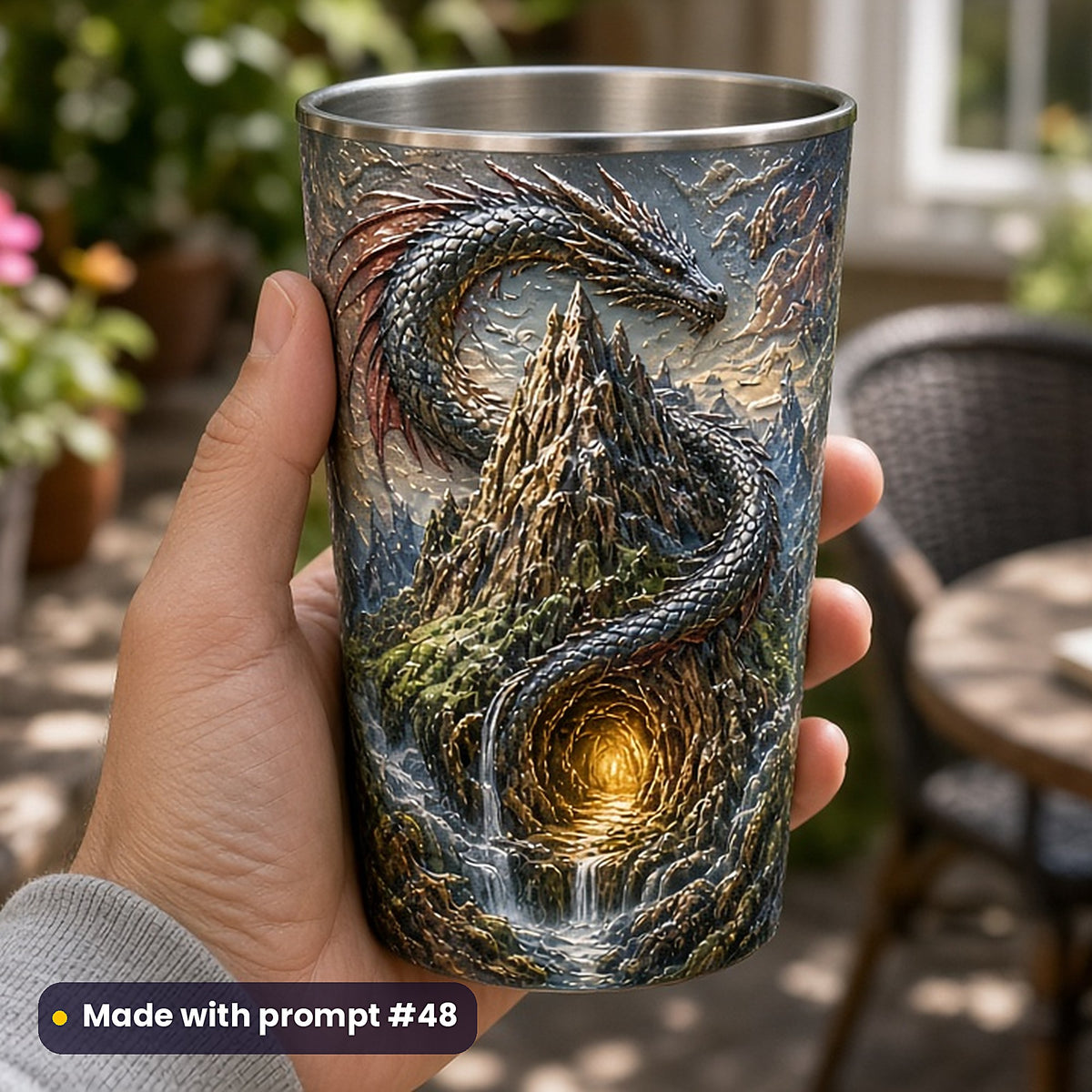 Epic Fantasy, Painterly & Handmade Collection: realistic UV-printed mockup, made with prompt #48