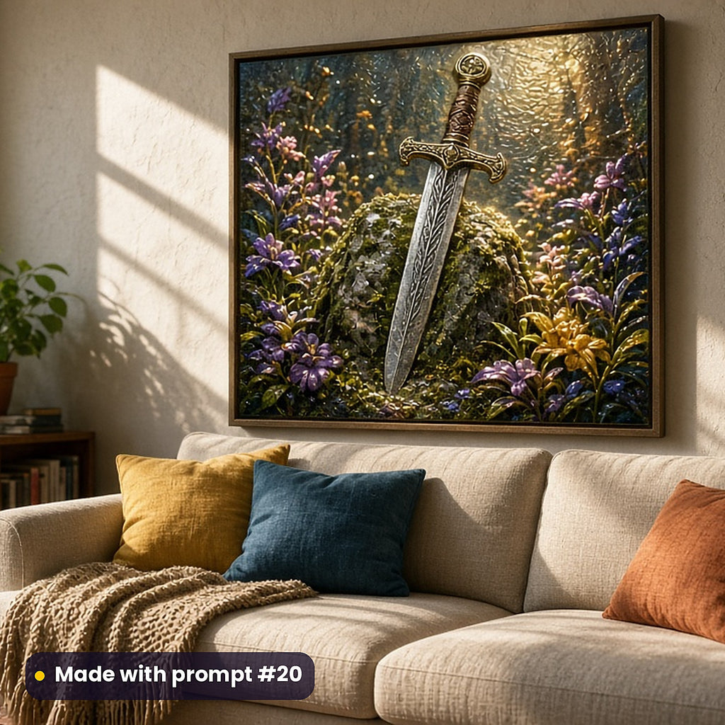 Epic Fantasy, Vintage & Whimsical Collection: realistic UV-printed mockup, made with prompt #20