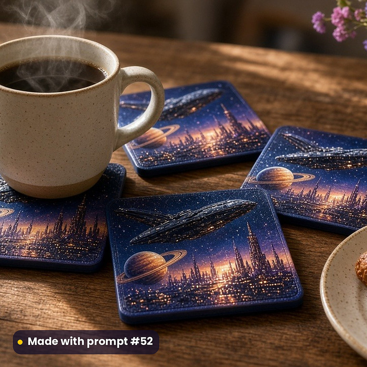 Science Fiction, Clean & Graphic Collection: Made with prompt #52 – realistic UV-printed mockup