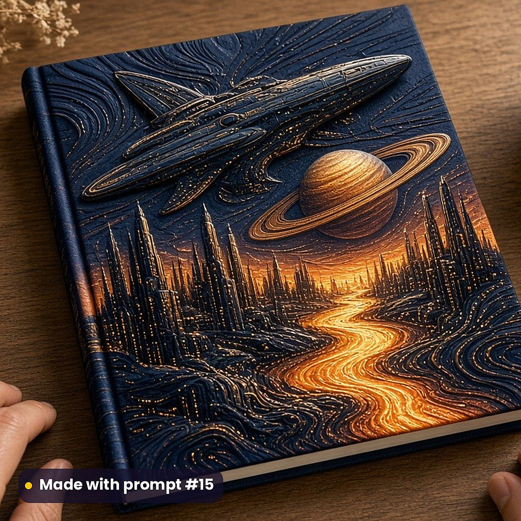 Science Fiction, Clean & Graphic Collection: Made with prompt #15 – realistic UV-printed mockup
