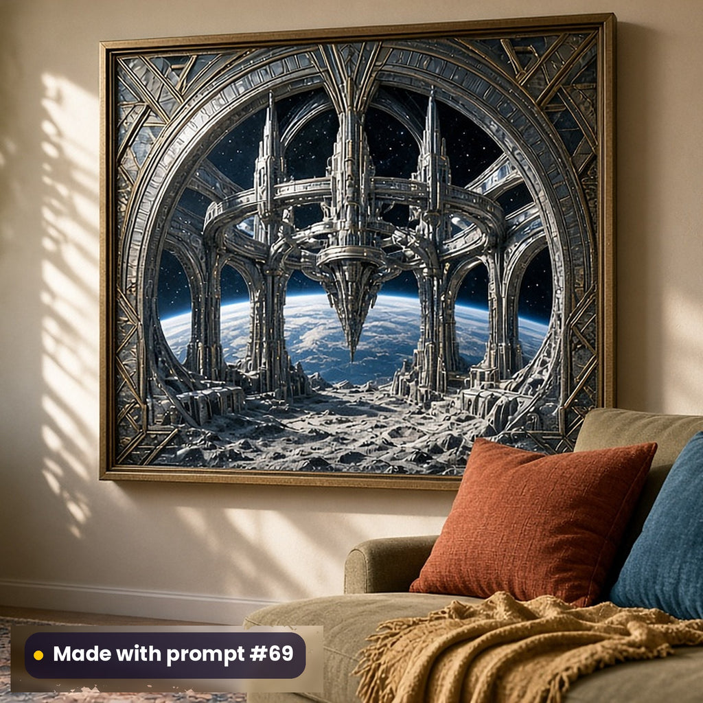 Science Fiction, Luxury & Decorative Collection: Made with prompt #69 – realistic UV-printed mockup
