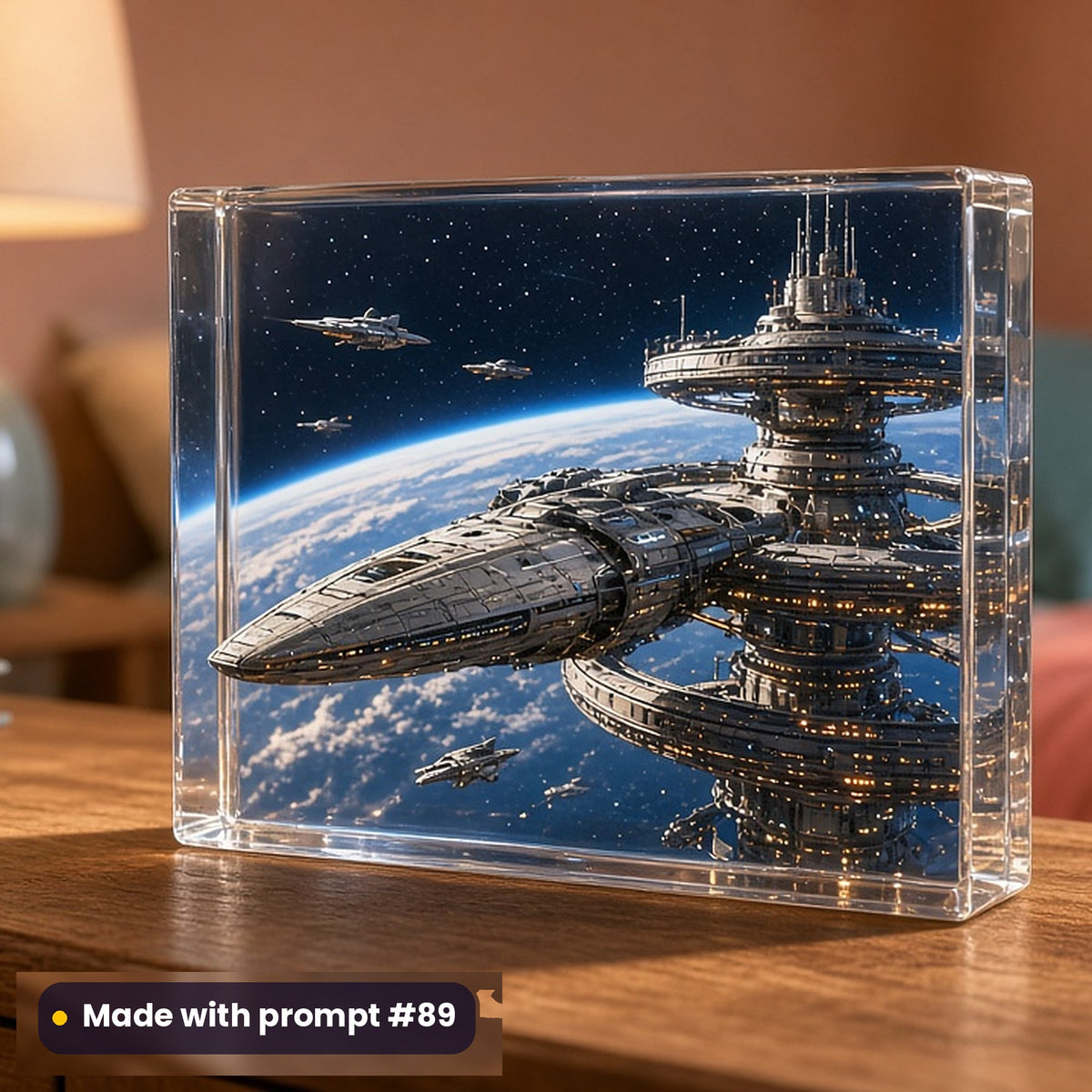 Science Fiction, Luxury & Decorative Collection: Made with prompt #89 – realistic UV-printed mockup