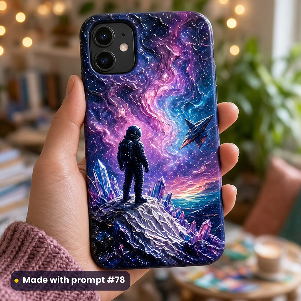 Science Fiction, Vintage & Whimsical Collection: realistic UV-printed mockup, made with prompt #78