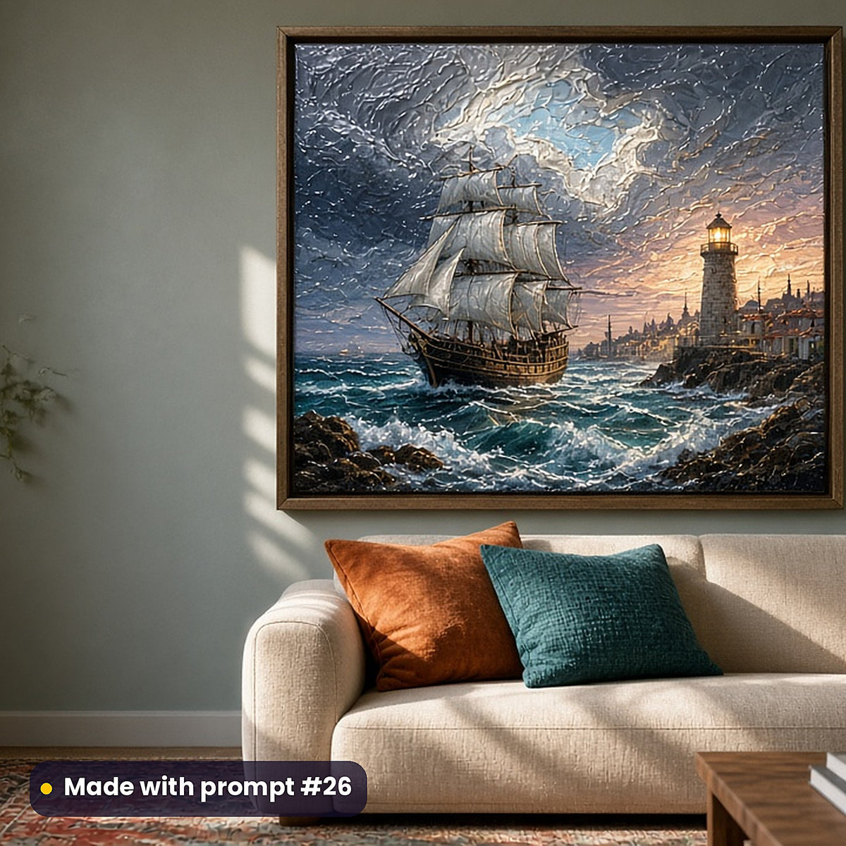 Historical Fiction, Luxury & Decorative Collection: Made with prompt #26 – realistic UV-printed mockup