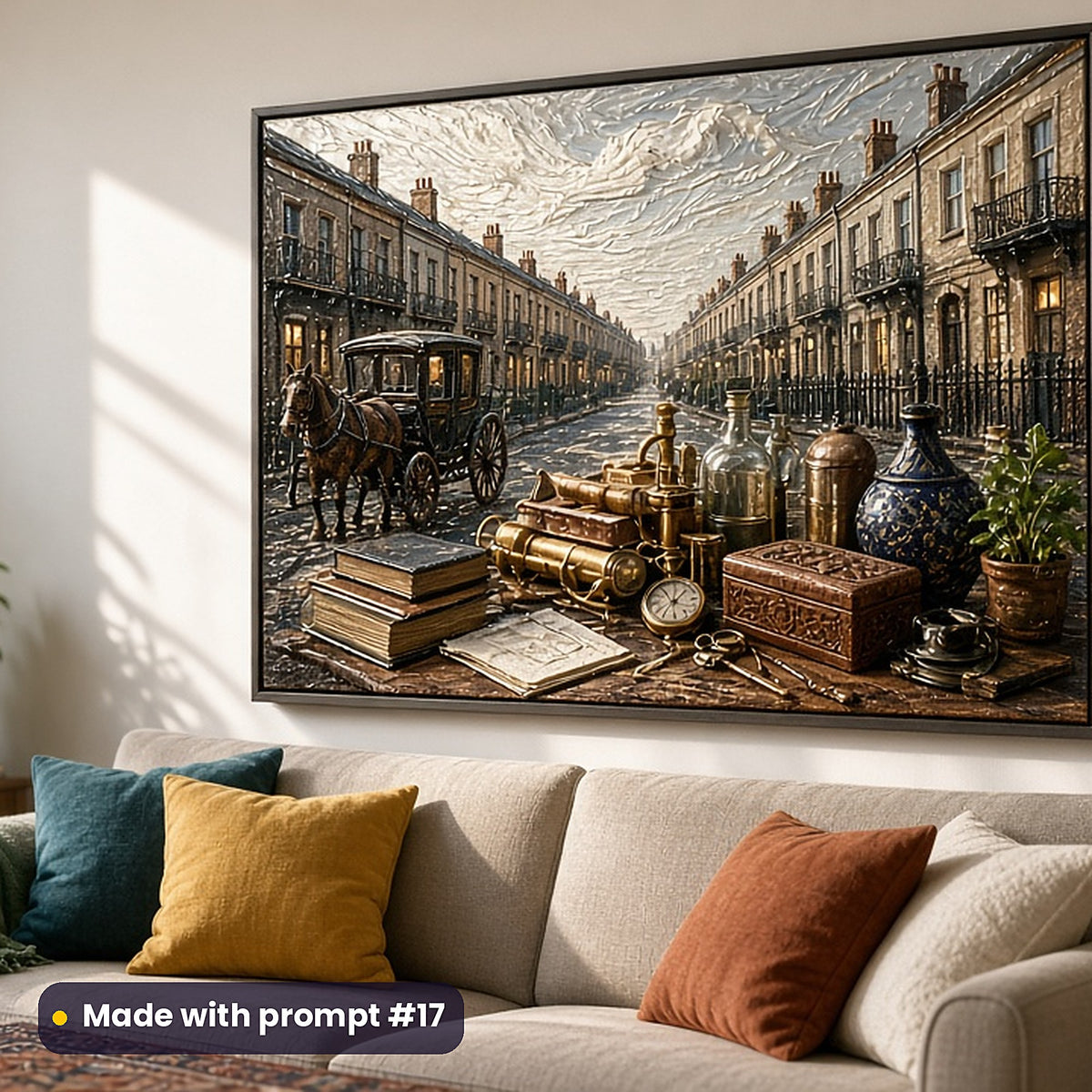 Historical Fiction, Painterly & Handmade Collection: realistic UV-printed mockup, made with prompt #17