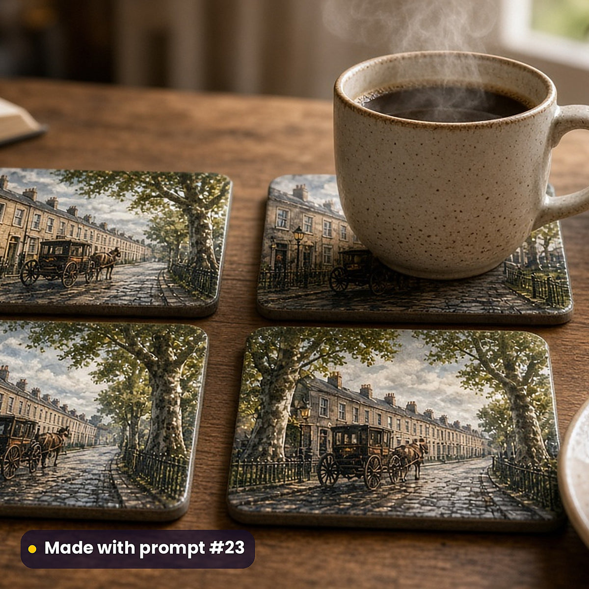 Historical Fiction, Painterly & Handmade Collection: realistic UV-printed mockup, made with prompt #23