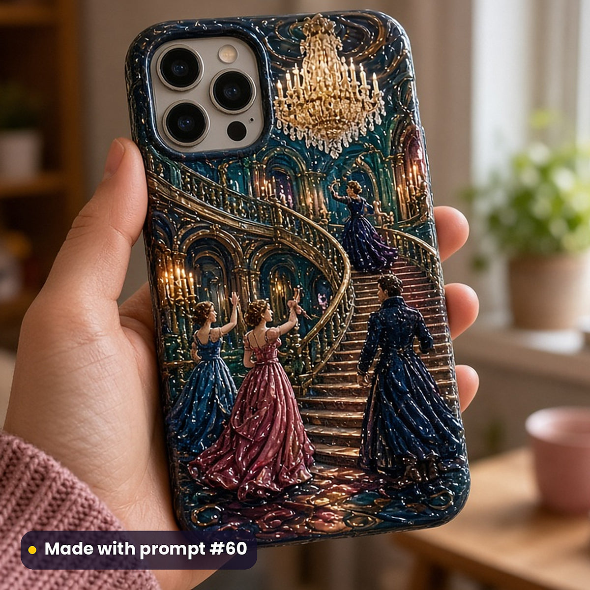 Historical Fiction, Vintage & Whimsical Collection: realistic UV-printed mockup, made with prompt #60