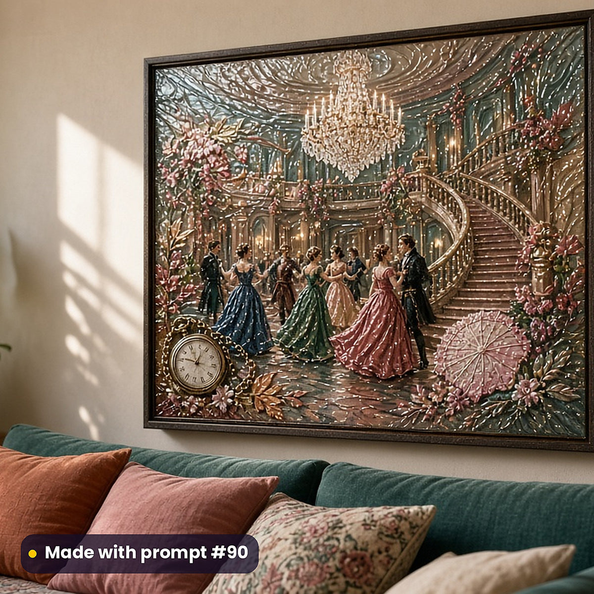 Historical Fiction, Vintage & Whimsical Collection: realistic UV-printed mockup, made with prompt #90