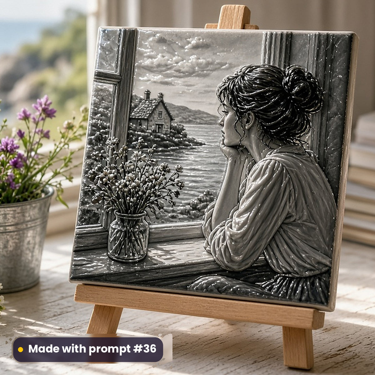 Women's Fiction, Clean & Graphic Collection: Made with prompt #36 – realistic UV-printed mockup
