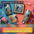 Women's Fiction, Painterly & Handmade Collection: realistic UV-printed mockup, made with prompts #12 · #35 · #88 · #76