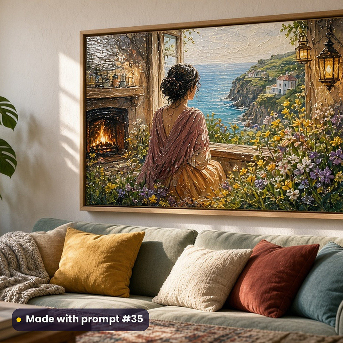 Women's Fiction, Painterly & Handmade Collection: realistic UV-printed mockup, made with prompt #35