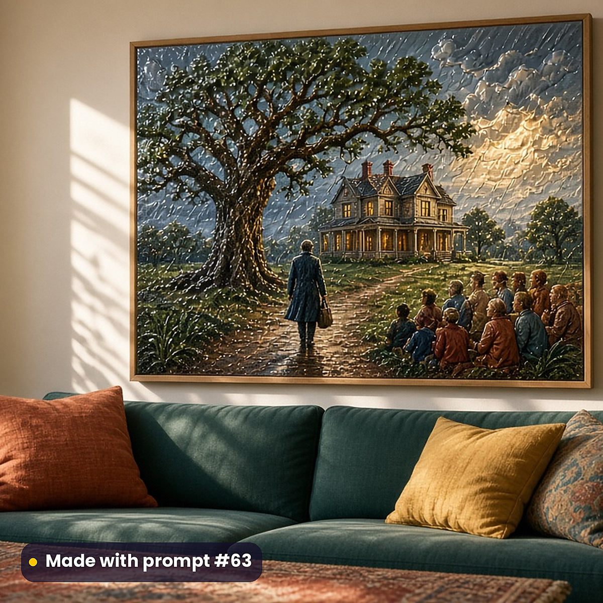Family Saga, Clean & Graphic Collection: Made with prompt #63 – realistic UV-printed mockup