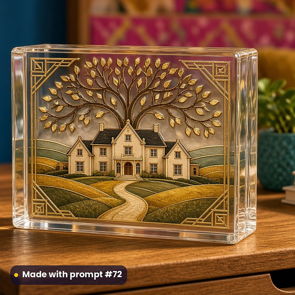 Family Saga, Luxury & Decorative Collection: Made with prompt #72 – realistic UV-printed mockup