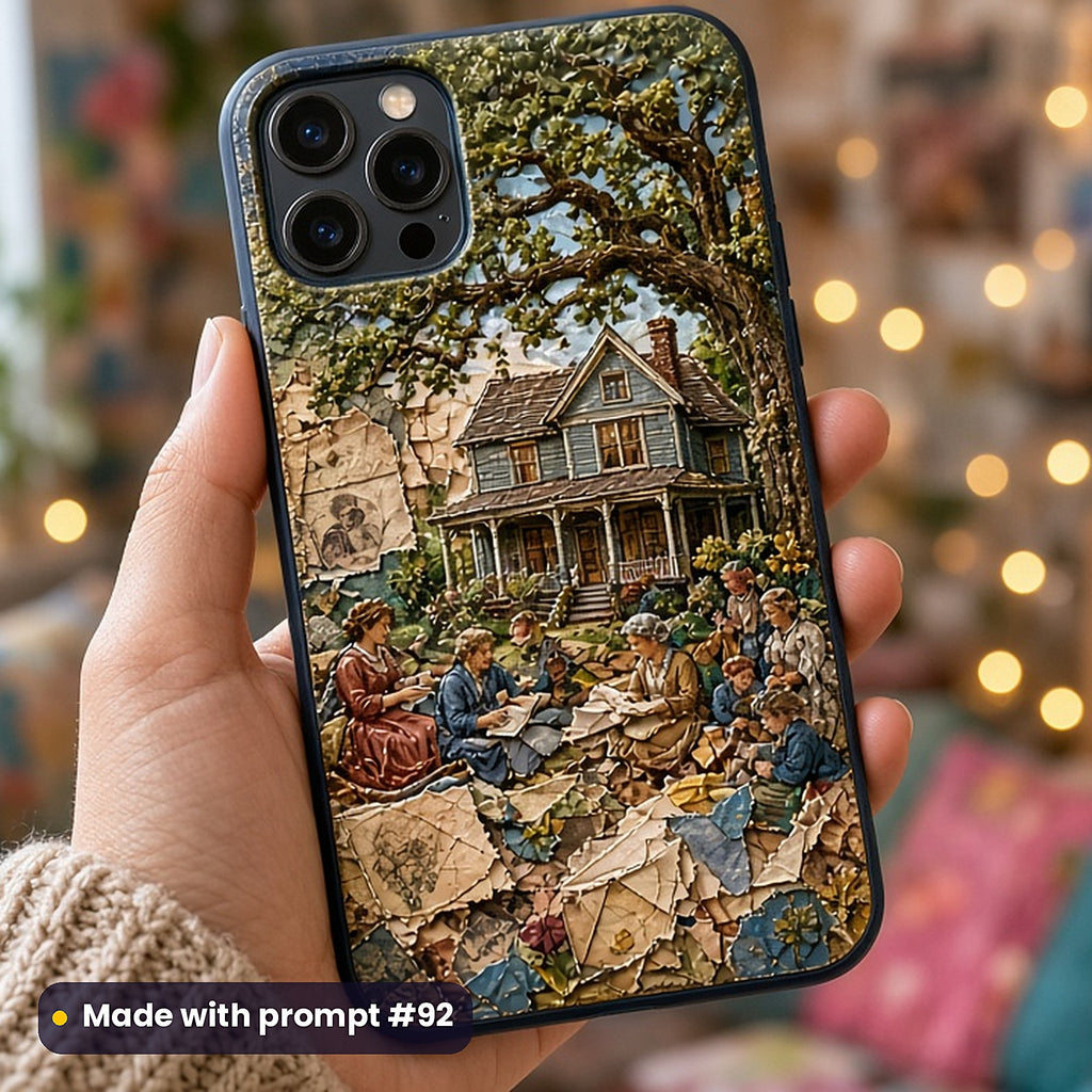 Family Saga, Painterly & Handmade Collection: realistic UV-printed mockup, made with prompt #92