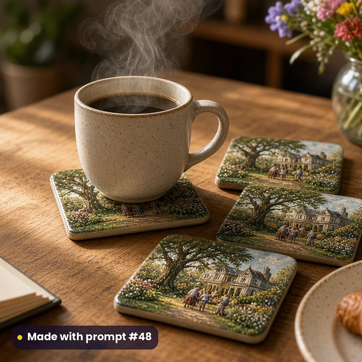 Family Saga, Painterly & Handmade Collection: realistic UV-printed mockup, made with prompt #48