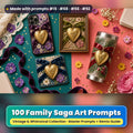 Family Saga, Vintage & Whimsical Collection: realistic UV-printed mockup, made with prompts #15 · #68 · #56 · #92