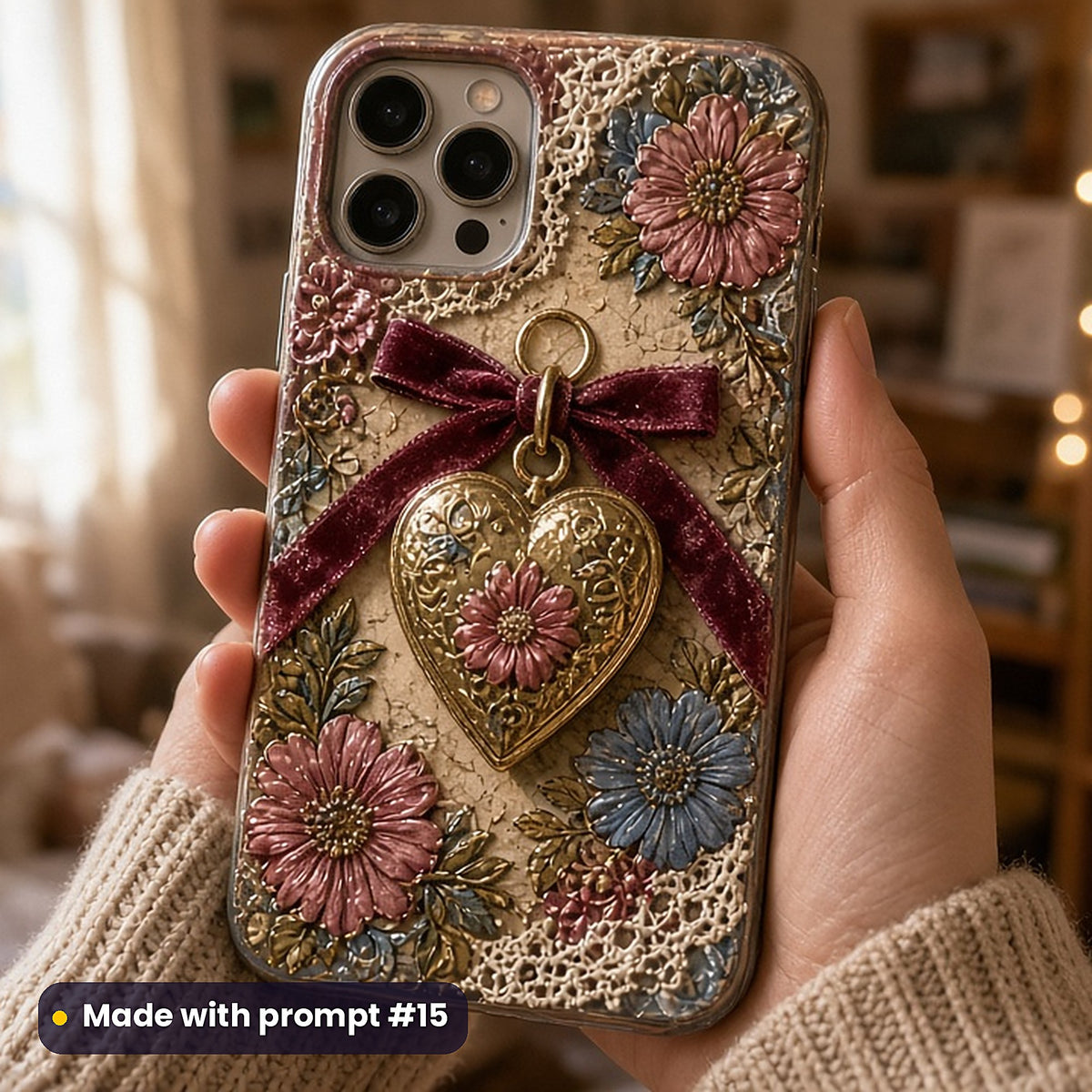 Family Saga, Vintage & Whimsical Collection: realistic UV-printed mockup, made with prompt #15