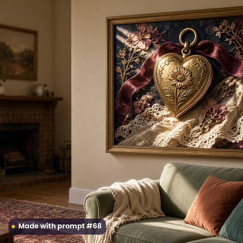 Family Saga, Vintage & Whimsical Collection: realistic UV-printed mockup, made with prompt #68