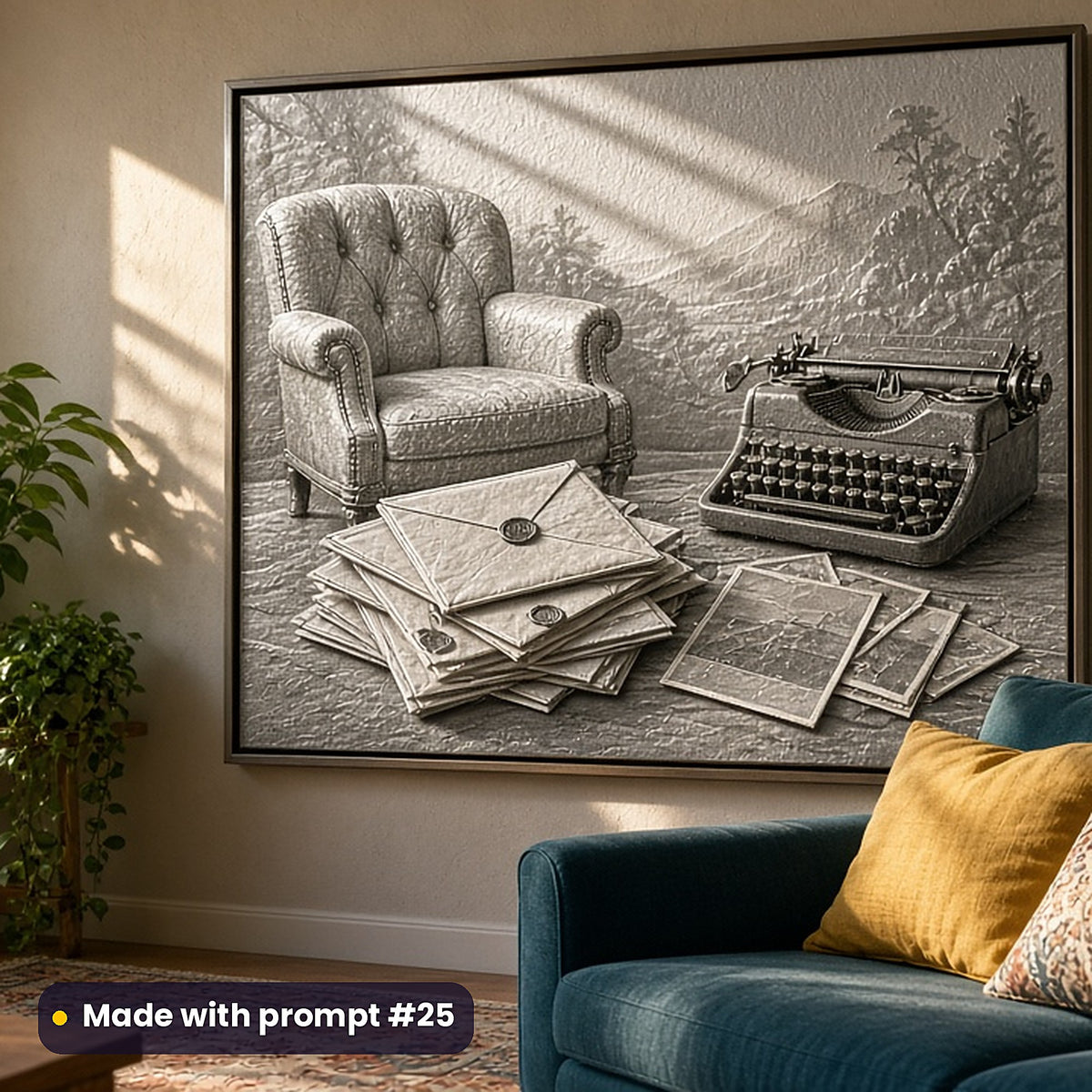 Memoir and Biography, Clean & Graphic Collection: Made with prompt #25 – realistic UV-printed mockup