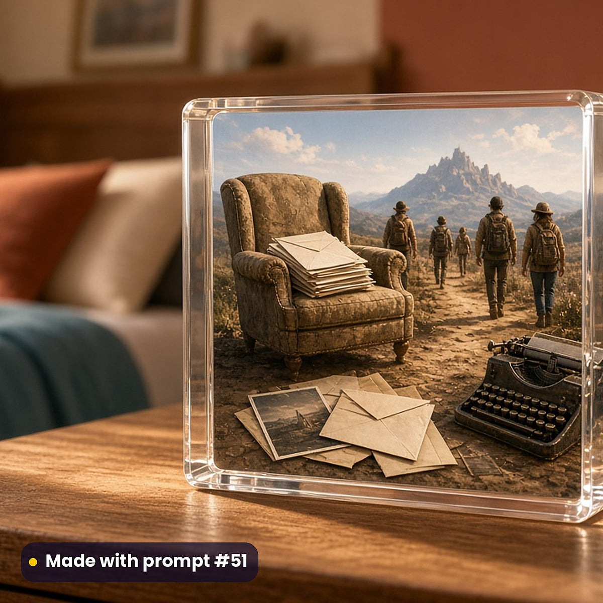 Memoir and Biography, Clean & Graphic Collection: Made with prompt #51 – realistic UV-printed mockup