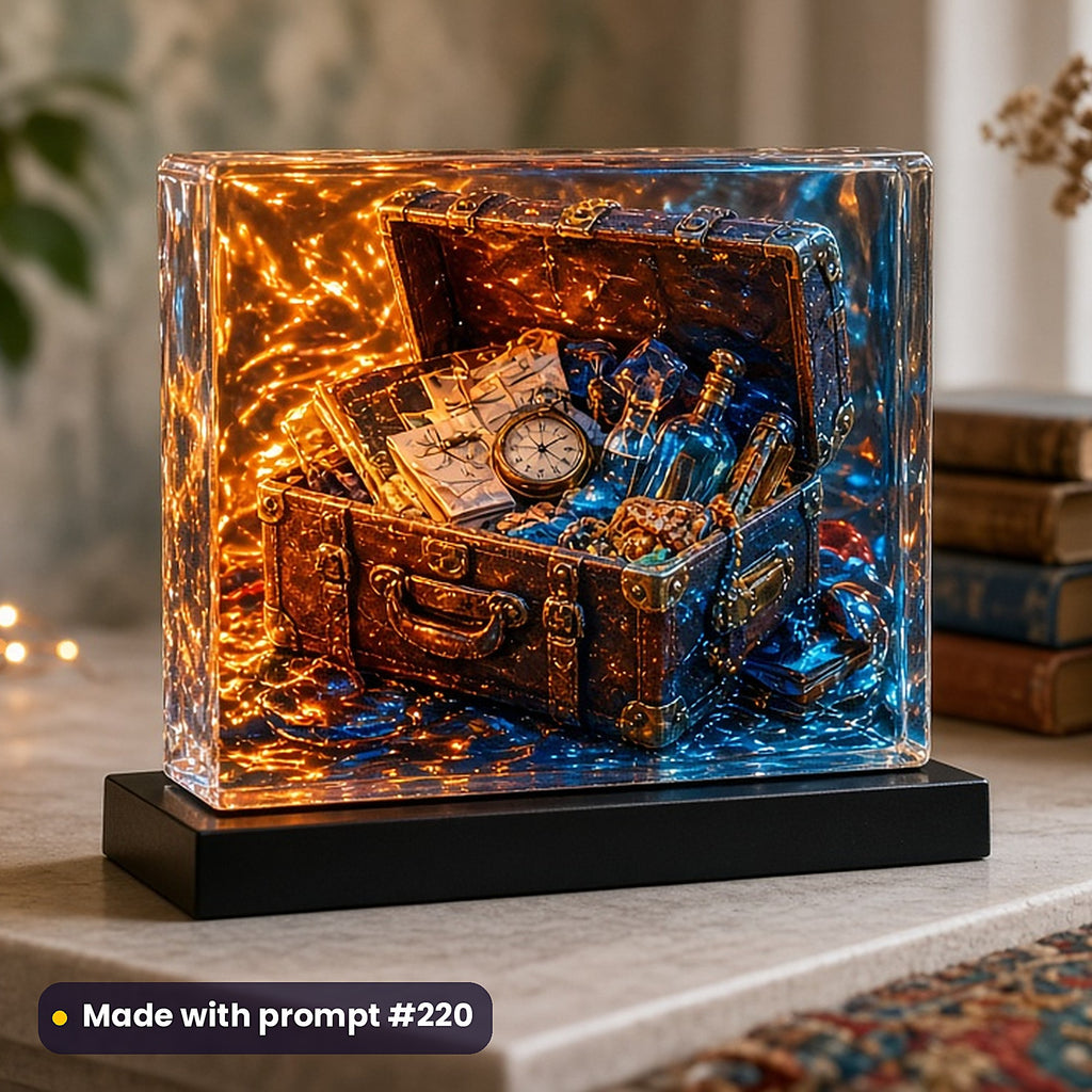 500 Memoir Art Prompts Library: Made with prompt #220 – realistic UV-printed mockup (Cinematic Hero — Iconic Masterpiece)