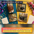 Memoir and Biography, Luxury & Decorative Collection: Made with prompts #1 · #29 · #67 · #47 – realistic UV-printed mockup
