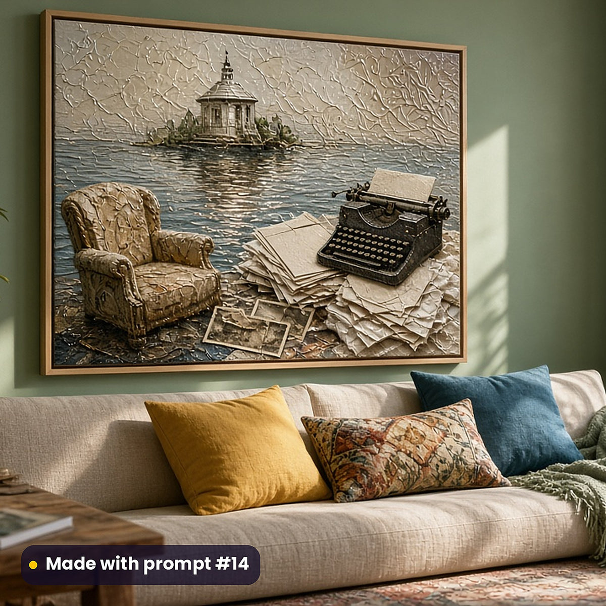Memoir and Biography, Painterly & Handmade Collection: realistic UV-printed mockup, made with prompt #14