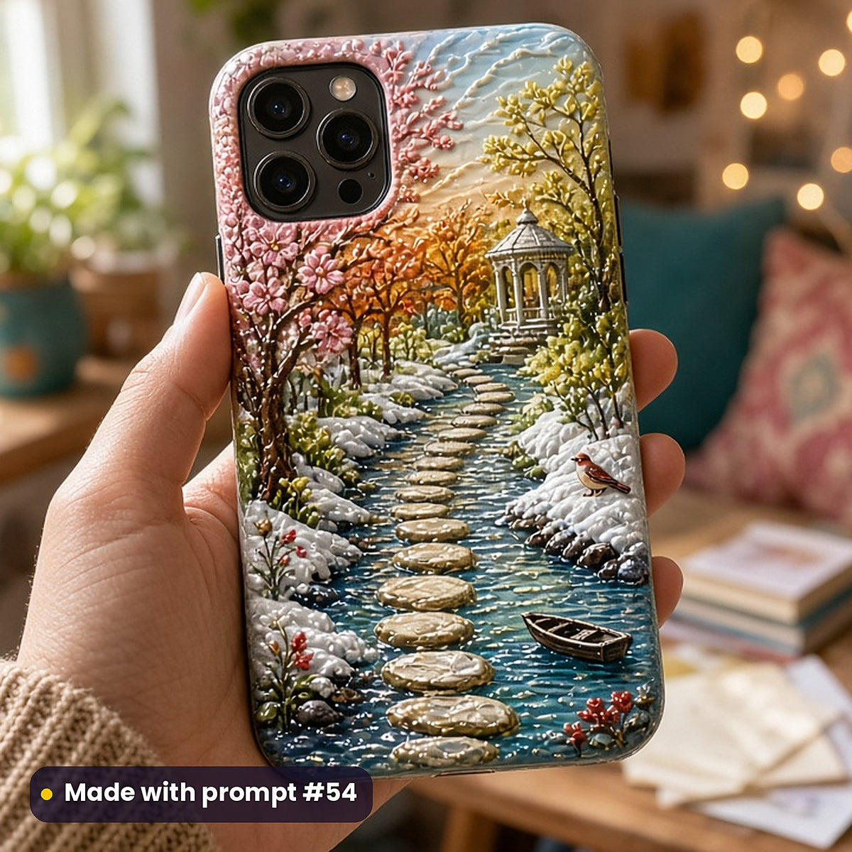Memoir and Biography, Vintage & Whimsical Collection: realistic UV-printed mockup, made with prompt #54