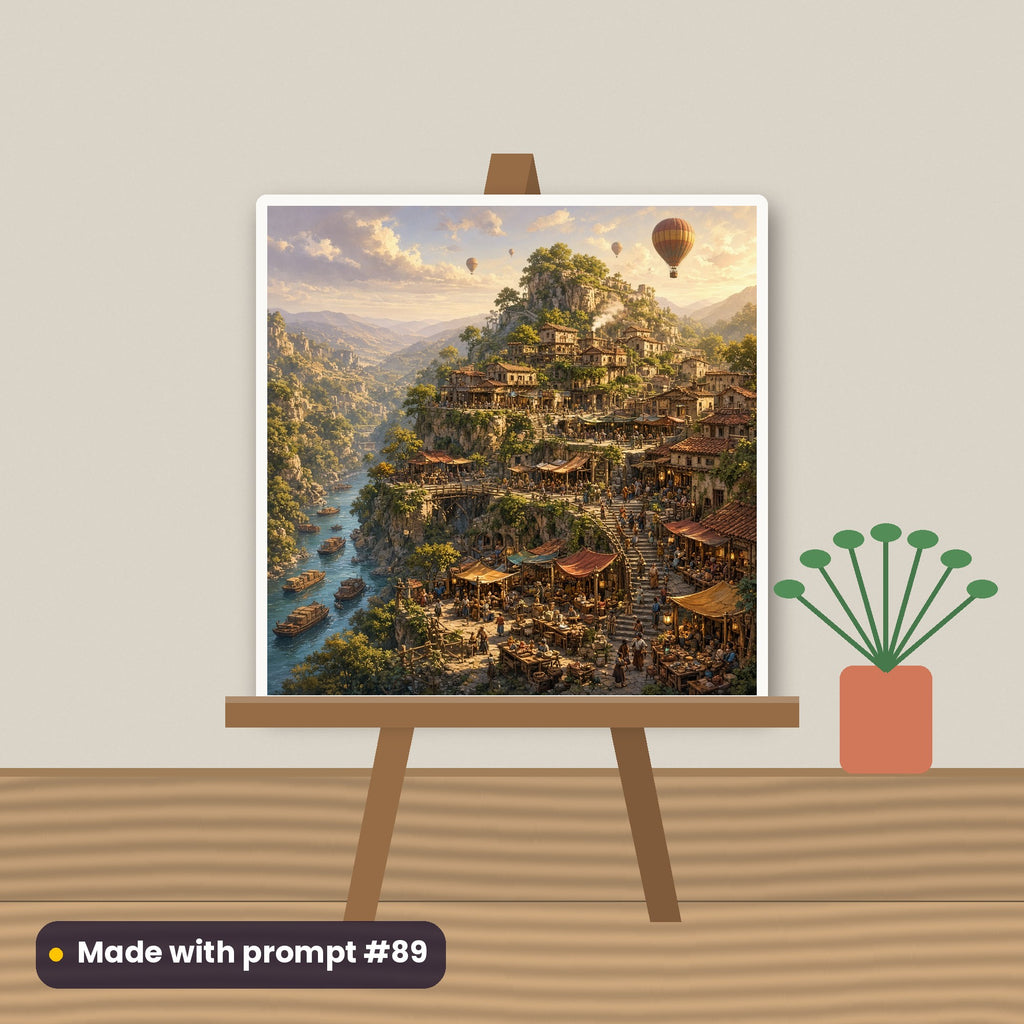 Business and Entrepreneurship, Cinematic & Bold Collection: flat mockup of a ceramic tile on an easel, artwork made with prompt #89