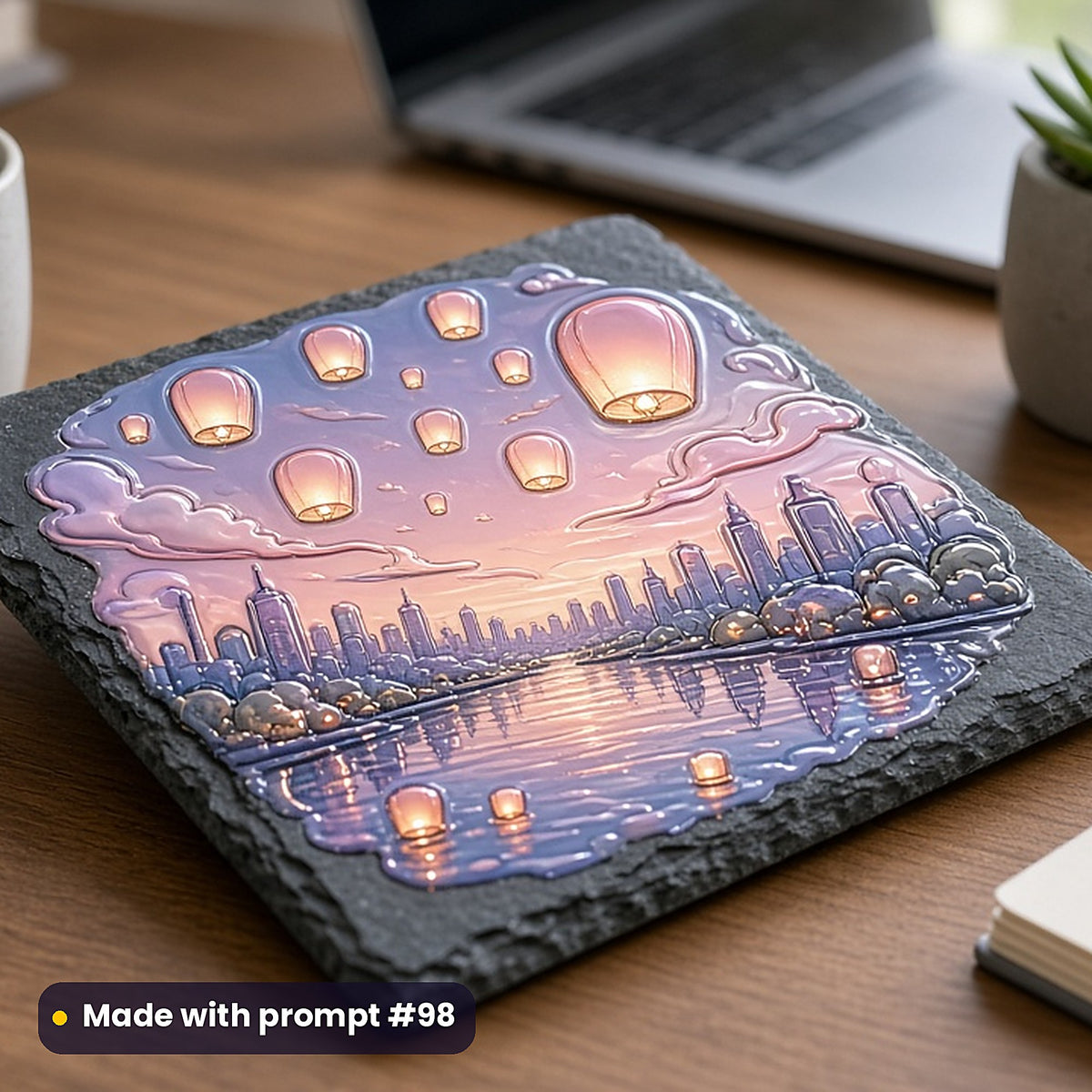 500 Business Art Prompts Library: Made with prompt #98 – realistic UV-printed mockup (Soft Pastel — Festival or Gathering)