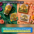 Money and Finance, Painterly & Handmade Collection: realistic UV-printed mockup, made with prompts #32 · #95 · #68 · #56
