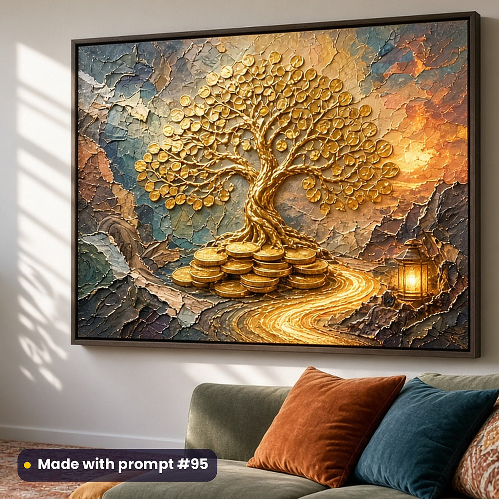 Money and Finance, Painterly & Handmade Collection: realistic UV-printed mockup, made with prompt #95