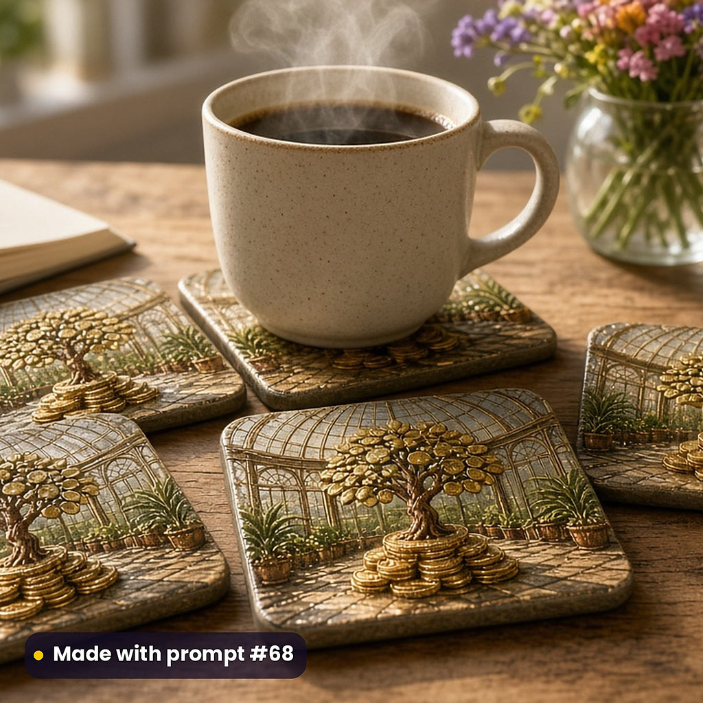 Money and Finance, Painterly & Handmade Collection: realistic UV-printed mockup, made with prompt #68
