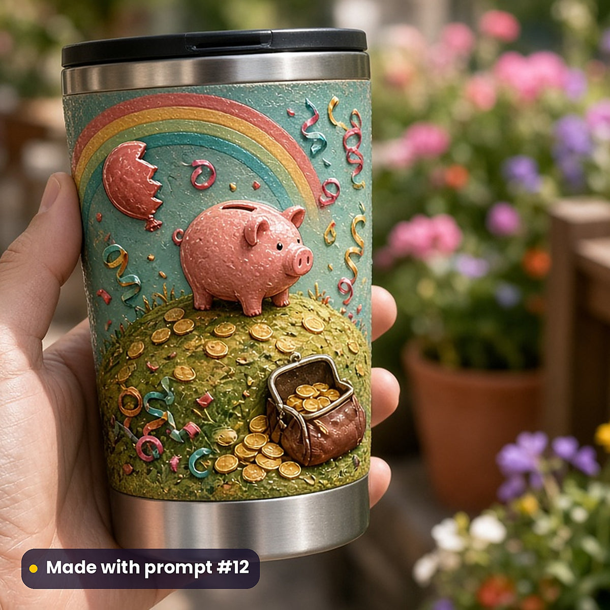 Money and Finance, Vintage & Whimsical Collection: realistic UV-printed mockup, made with prompt #12