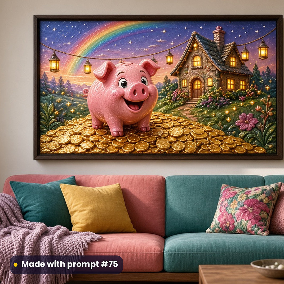 Money and Finance, Vintage & Whimsical Collection: realistic UV-printed mockup, made with prompt #75