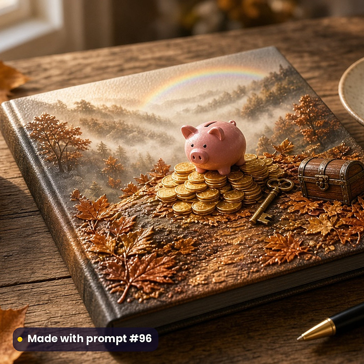 Money and Finance, Vintage & Whimsical Collection: realistic UV-printed mockup, made with prompt #96