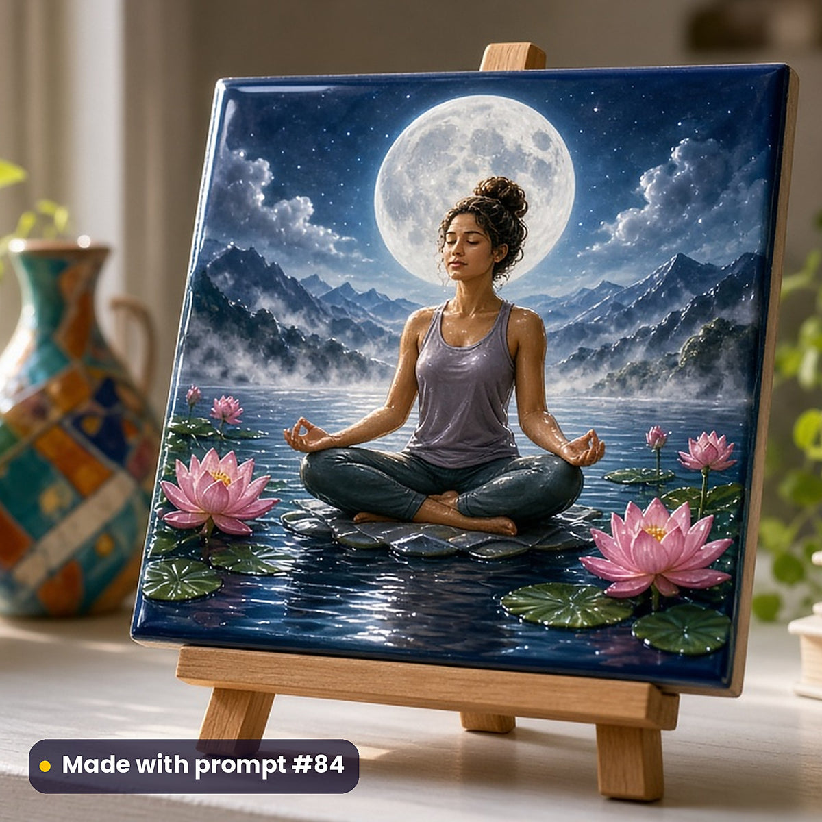 Health and Wellness, Clean & Graphic Collection: Made with prompt #84 – realistic UV-printed mockup