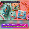 Health and Wellness, Painterly & Handmade Collection: realistic UV-printed mockup, made with prompts #70 · #46 · #13 · #40