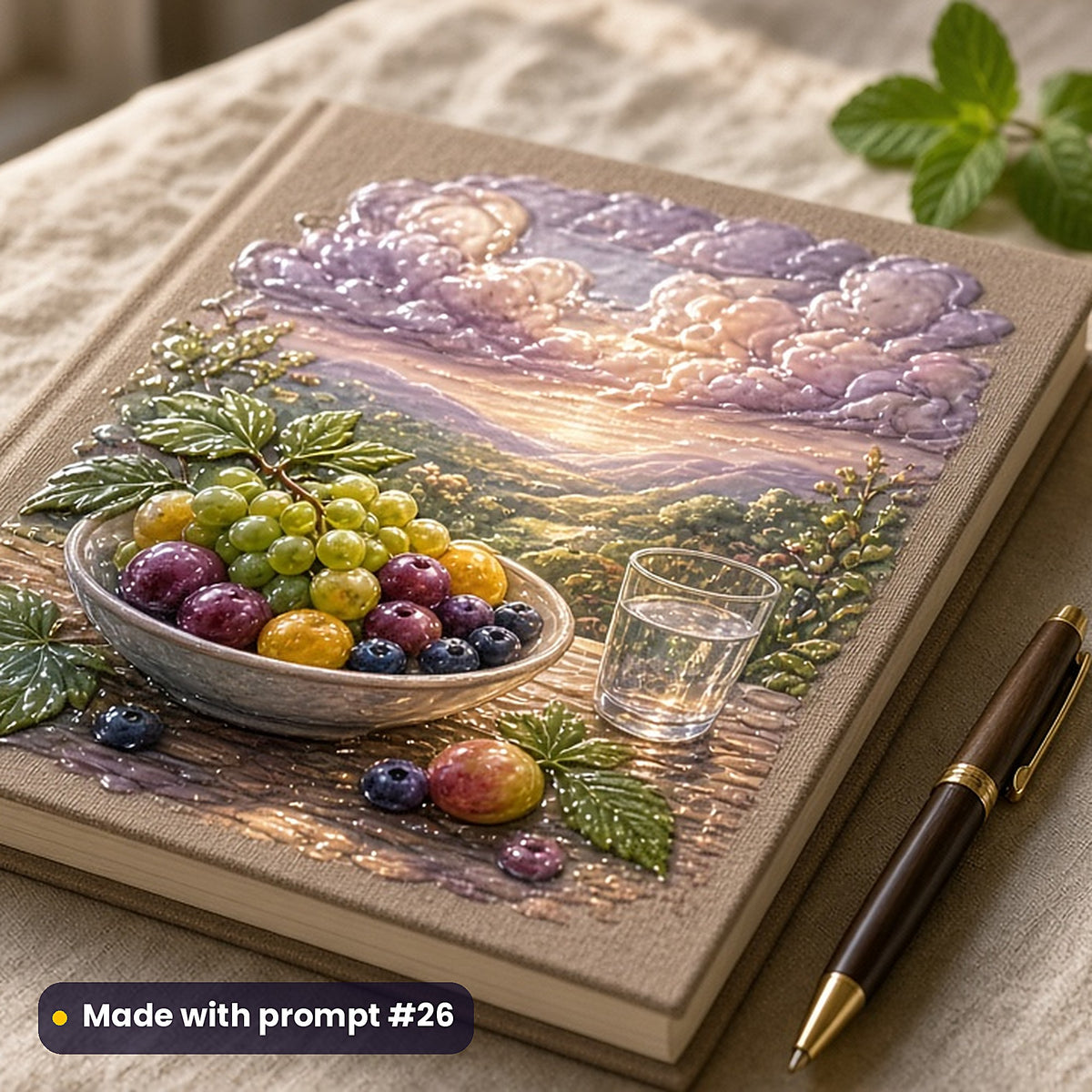 Health and Wellness, Vintage & Whimsical Collection: realistic UV-printed mockup, made with prompt #26