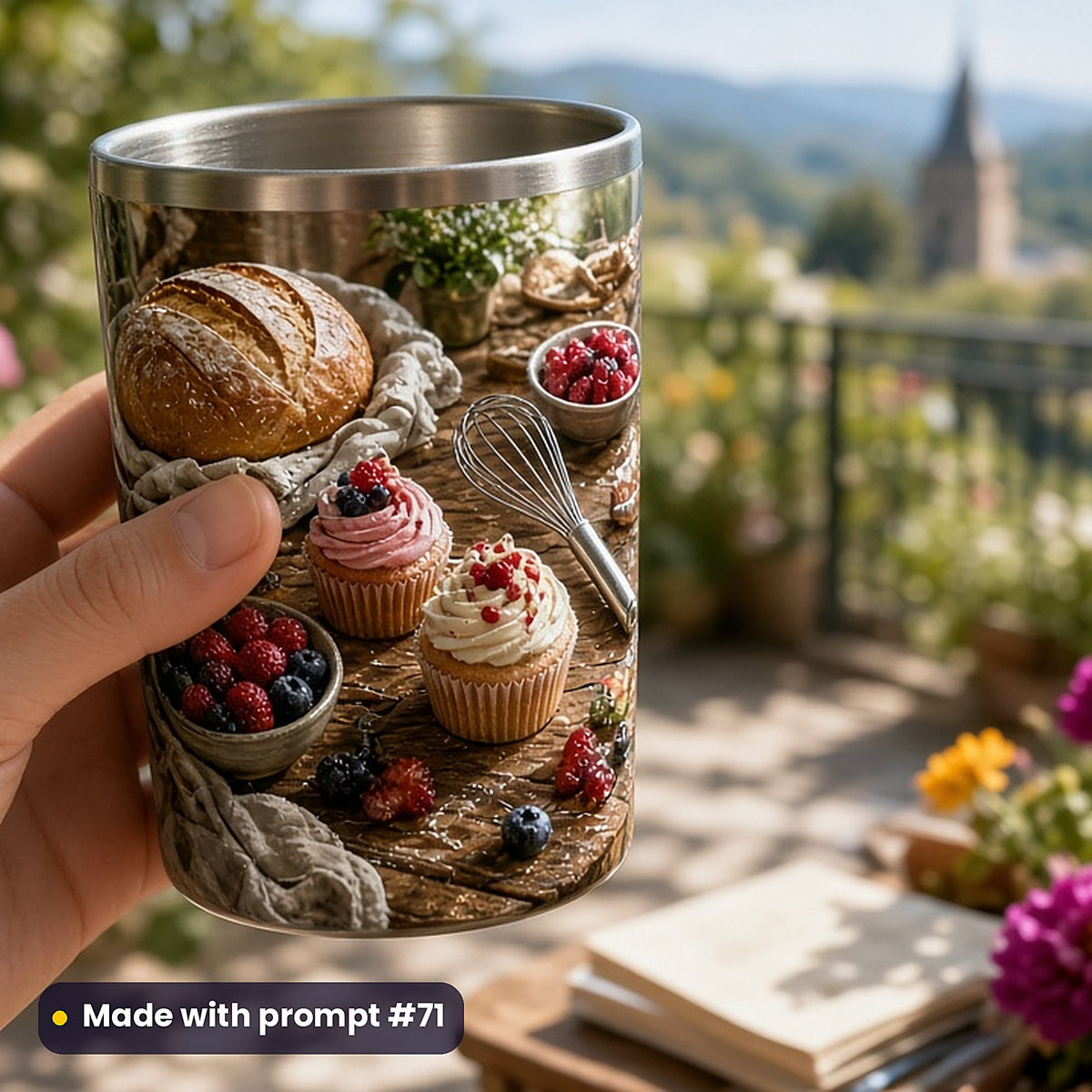 Cookbooks and Baking, Clean & Graphic Collection: Made with prompt #71 – realistic UV-printed mockup