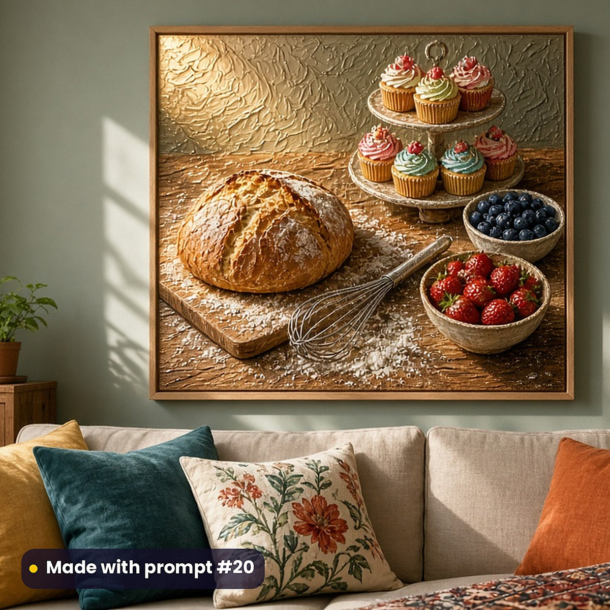 Cookbooks and Baking, Painterly & Handmade Collection: realistic UV-printed mockup, made with prompt #20