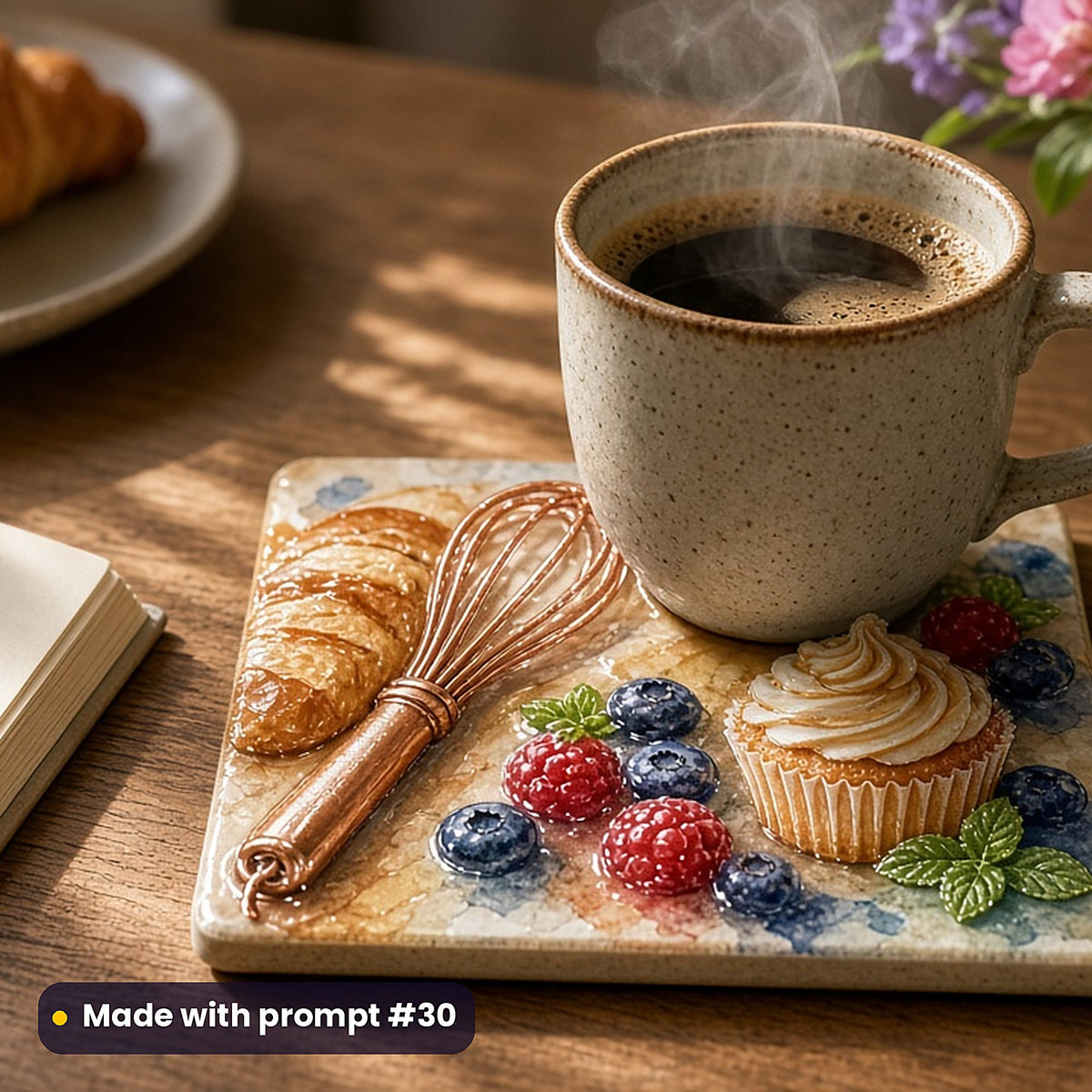 Cookbooks and Baking, Painterly & Handmade Collection: realistic UV-printed mockup, made with prompt #30