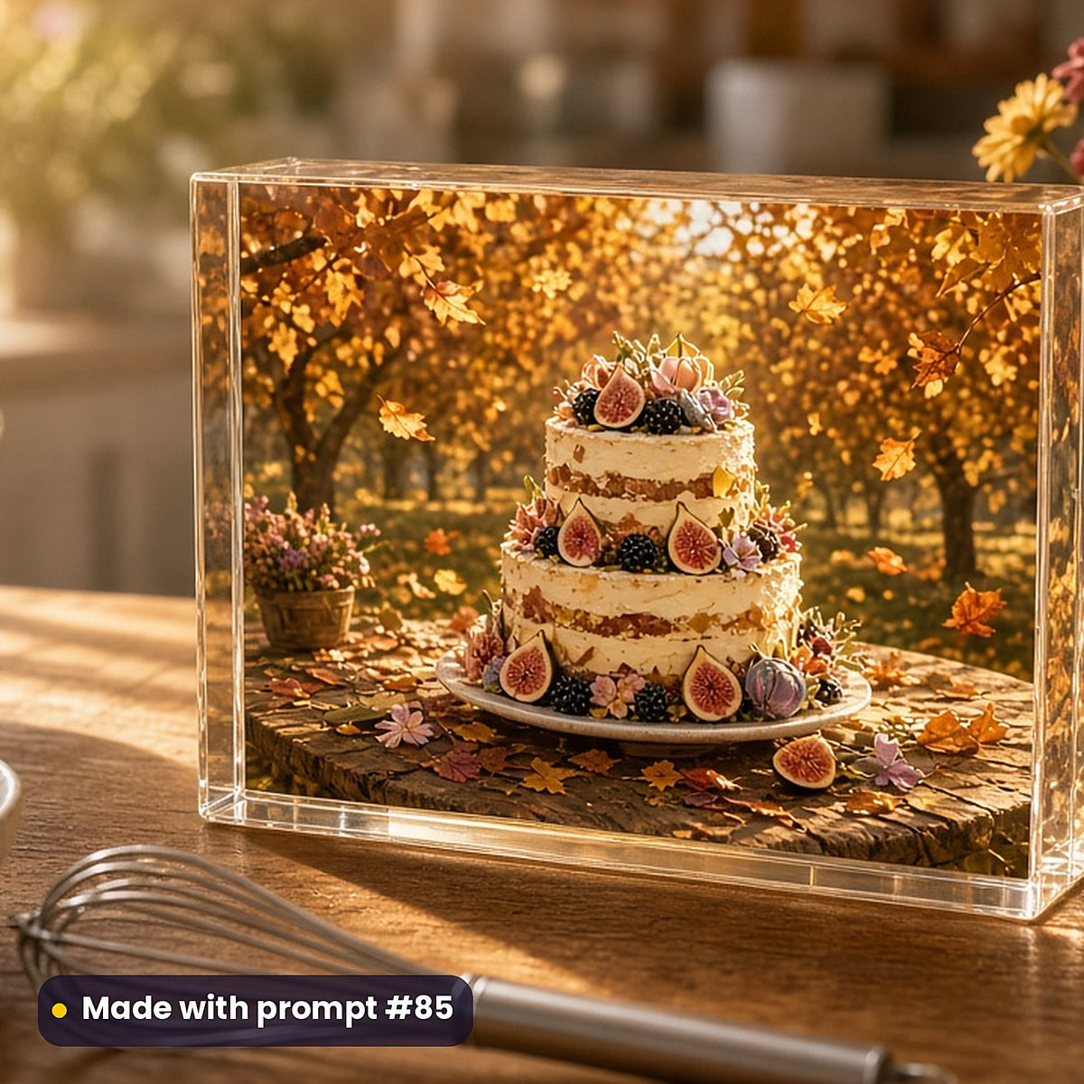 Cookbooks and Baking, Vintage & Whimsical Collection: realistic UV-printed mockup, made with prompt #85