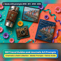 Travel Guides and Journals, Cinematic & Bold Collection: realistic UV-printed mockup, made with prompts #98 · #11 · #59 · #25