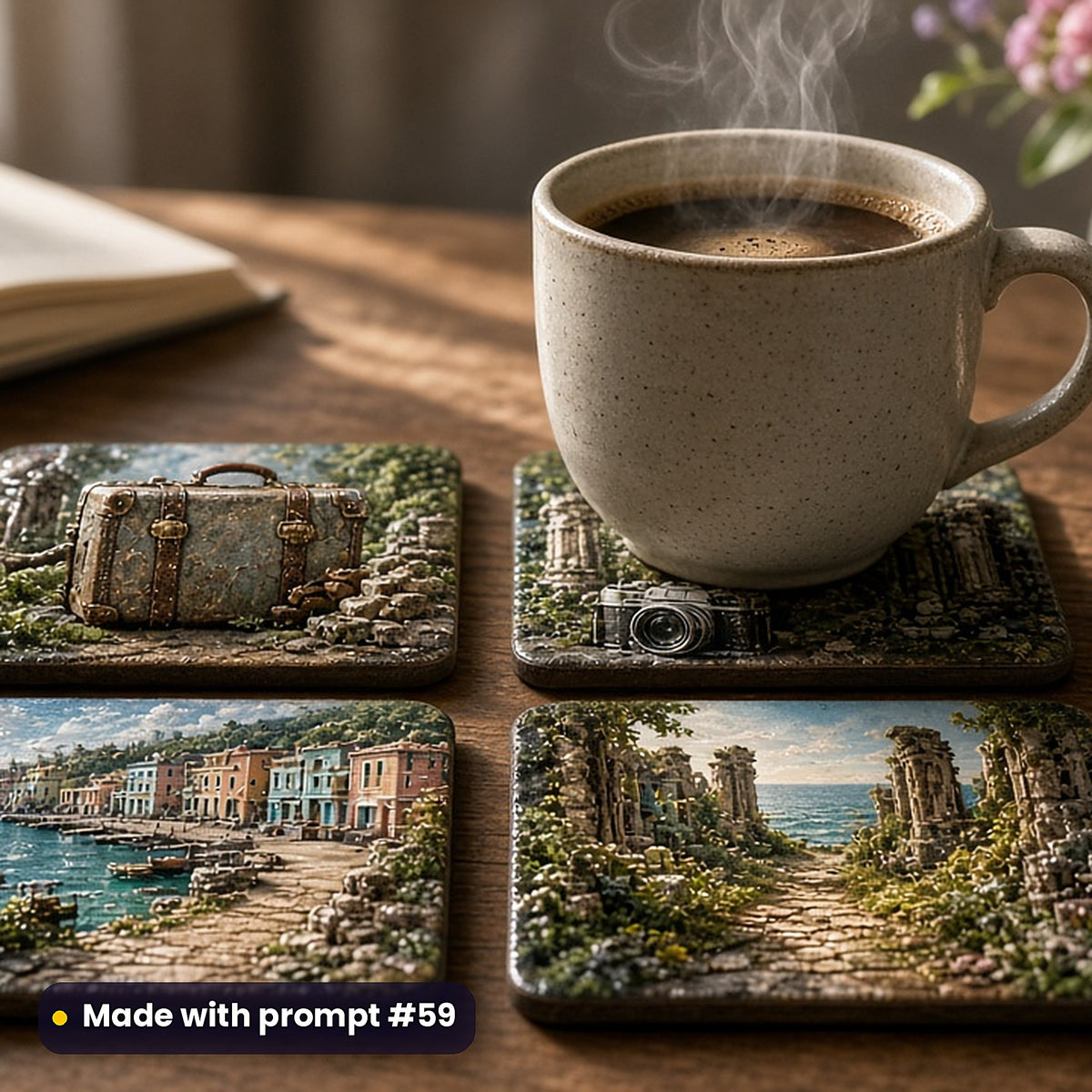 Travel Guides and Journals, Cinematic & Bold Collection: realistic UV-printed mockup, made with prompt #59