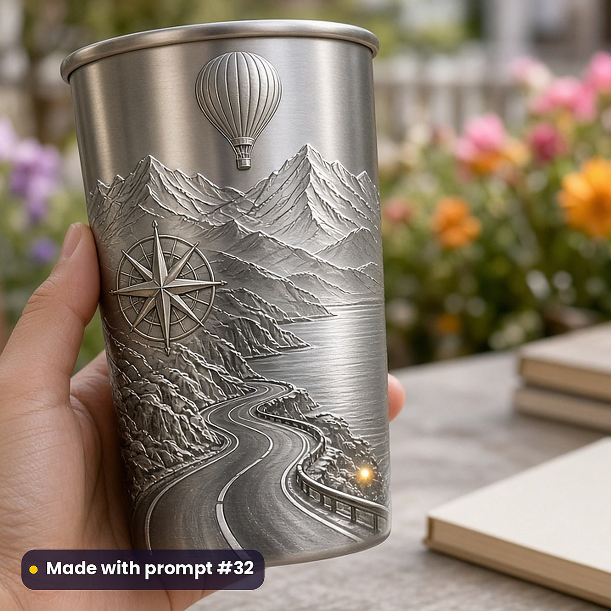 Travel Guides and Journals, Clean & Graphic Collection: Made with prompt #32 – realistic UV-printed mockup