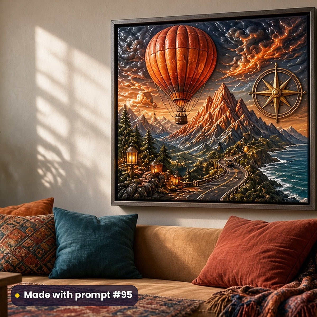 Travel Guides and Journals, Clean & Graphic Collection: Made with prompt #95 – realistic UV-printed mockup