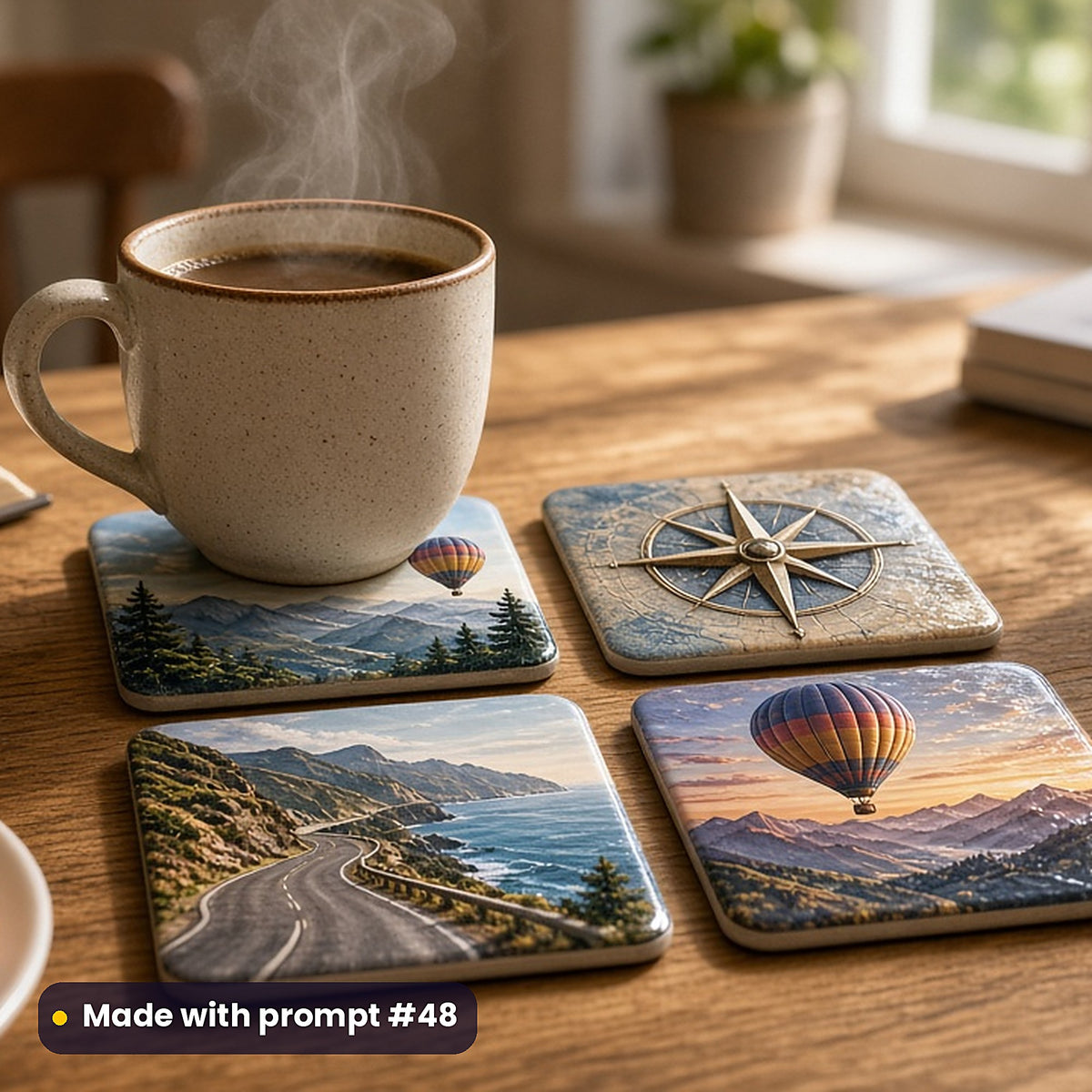 Travel Guides and Journals, Clean & Graphic Collection: Made with prompt #48 – realistic UV-printed mockup