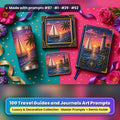 Travel Guides and Journals, Luxury & Decorative Collection: realistic UV-printed mockup, made with prompts #87 · #1 · #29 · #62