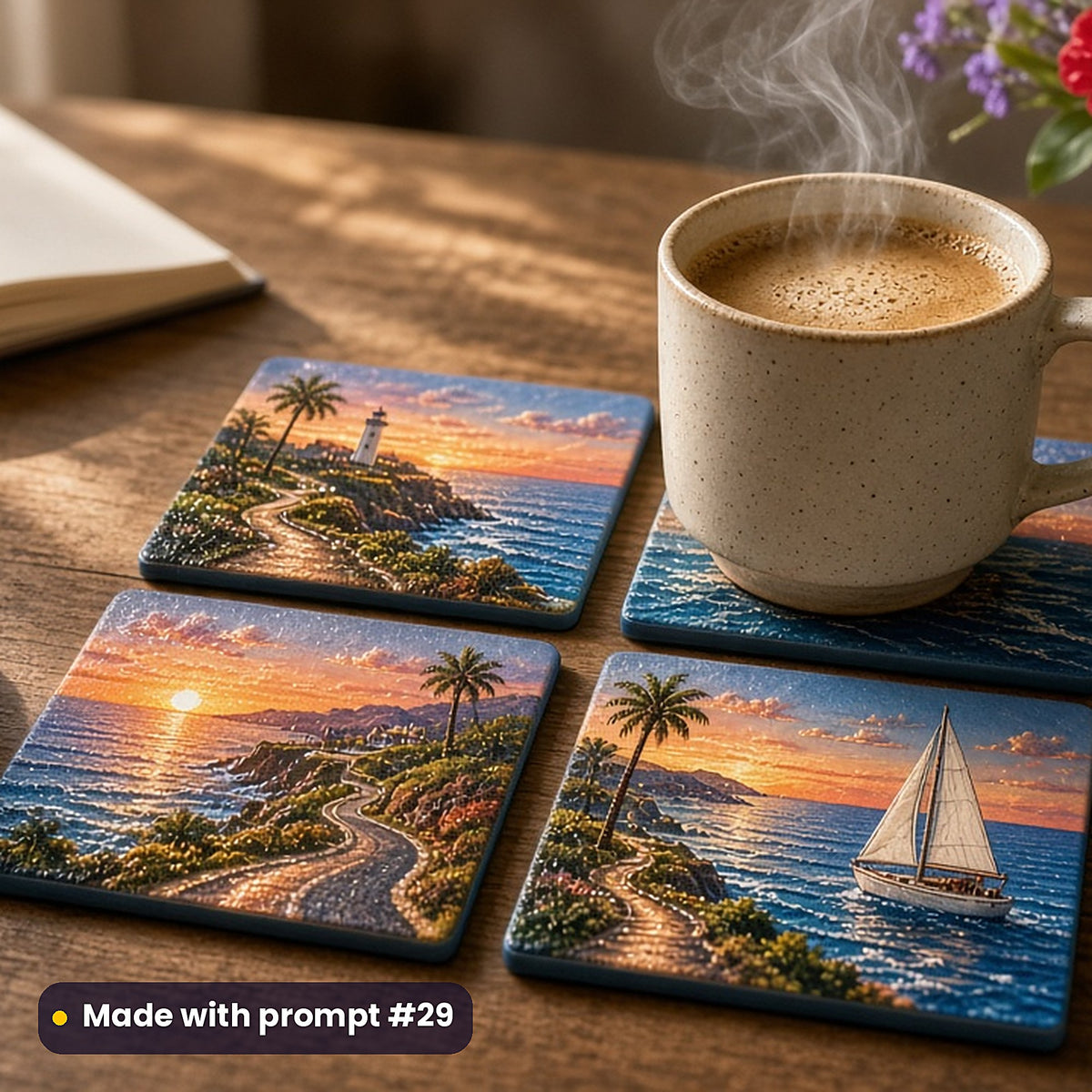 Travel Guides and Journals, Luxury & Decorative Collection: realistic UV-printed mockup, made with prompt #29